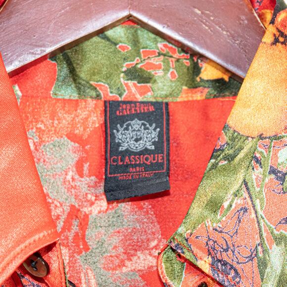 Vintage JPG Jean Paul Gaultier Classique Bodysuit Mesh Sleeve Citrus Print 8 - Picture 3 of 11